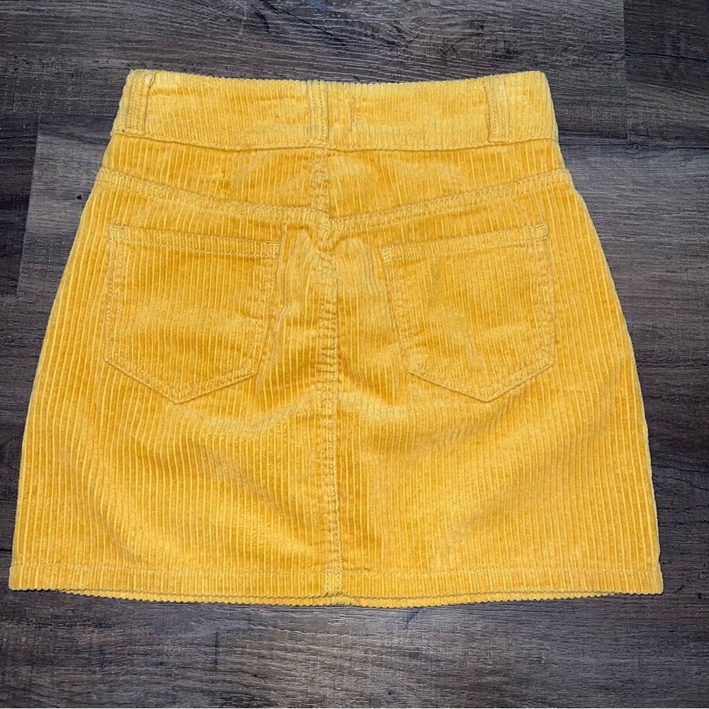 PacSun Corduroy Mustard Mini Skirt - Picture 4 of 7